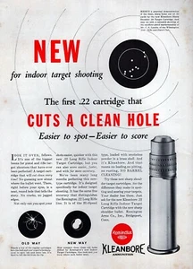 1934 Remington Kleanbore Ammo 22 Target Shooting Original Color Print Ad - Picture 1 of 1
