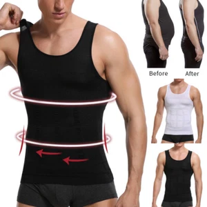 Hombres Ginecomastia Camisa de Compresión Camiseta sin Mangas Adelgazante Camiseta Interior Body Modelador Chaleco - Imagen 1 de 30