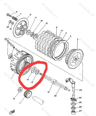 89-06 YAMAHA OEM Blaster yfs200 Cuñas Lavadora 90208-18046-00 90201-180P2-00 Foto 1 de 2