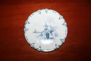 Antique Hand Painted 'Dutch Women & Windmills' - France - Picture 1 of 3