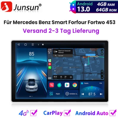 13.1" Octa Core 4+64GB Carplay Android GPS Für Mercedes Smart Forfour Fortwo 453 - Bild 1 von 4