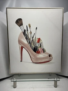 Collin Karis 2018 Tacón Alto Stiletto Obra de Arte Pintura de Pared Decoración 20” X 24” Grande - Imagen 1 de 10