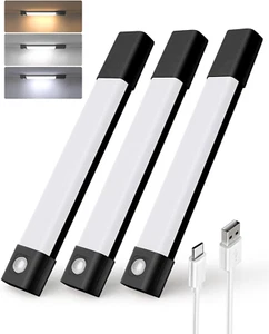 Closet Lights, 30 LED Rechargeable under Cabinet Lighting Wireless, 3 Color Temp - Picture 1 of 12