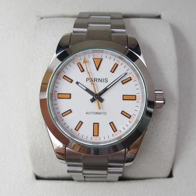 Мужские часы с автоматическим механизмом ремешок из нержавеющей стали сапфировое стекло Parnis 40 мм - Изображение 1 из 4