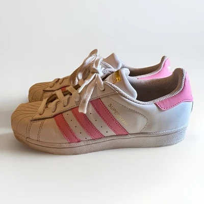Adidas Superstar Pink & White Women’s Shelltoe Sneakers Size 7 ￼ - Image 1 of 4
