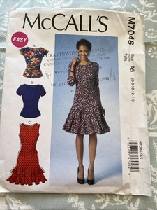 McCall Sewing Pattern M7046 Misses Tops & Dresses Sz6-14 Part Cut - Picture 1 of 5