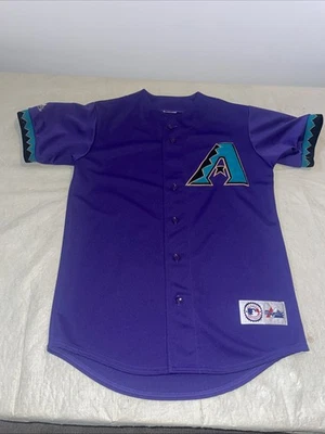 Jersey Arizona Diamondbacks Majestic Púrpura Limpio Para Hombre Mediano De Colección Años 90 MLB Foto 1 de 4