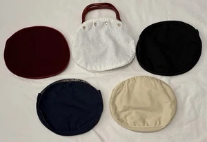 Vintage de'Lanthe Bermuda Tasche 5 Wechselhüllen Lucite Henkel - Bild 1 von 4