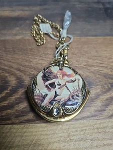 VTG Knightstone Collection BorisBell Pocket Watch Sexy Fantasy Girl Working - Picture 1 of 3