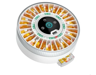 Dispensador de pílula inteligente Colorwing – 31 slots, impressão digital, alarme Bluetooth - Novo na caixa - Imagem 1 de 4