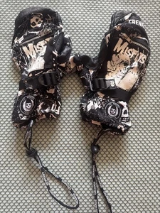 Guanti da snowboard Grenade Misfit Mitten Misfitten guanti PICCOLI USATI emo zip RARI - Foto 1 di 14