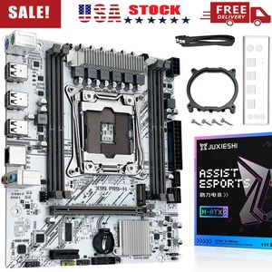 LGA 2011-3 White PC Motherboard DDR4 SATA/NVME M.2 SATA II PCI-e 3.0 JUXIESHI - Picture 1 of 11