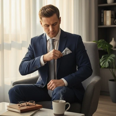 Nuevo sin etiquetas Cuadrado de Bolsillo 8.5" X 8.5" Satinado/Tejido Naranja, Sólido.  Foto 1 de 4