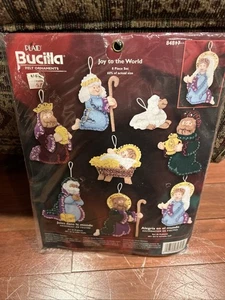 Bucilla 84817 Joy To The World Nativity Felt Ornaments Kit Christmas Set Vintage - Picture 1 of 12