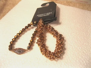 SIMPLY VERA  - VERA WANG set of two rose gold bracelets - costume - Picture 1 of 1