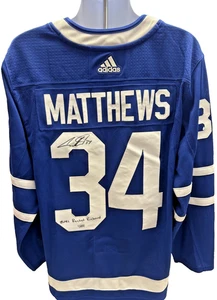 Auston Mathews Autographed Jersey Adidas INSCRIBED!! - Picture 1 of 3