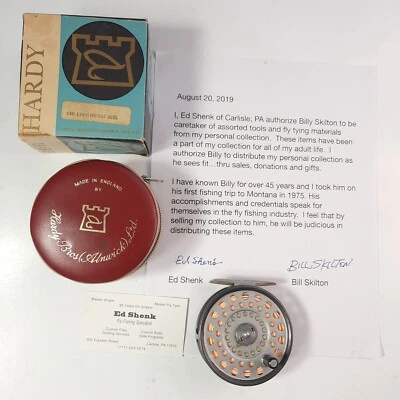 Легкая катушка для ловли рыбы нахлыстом Hardy The LRH с леской WF5F, чехлом и коробкой Ed Shenk's - Изображение 1 из 4