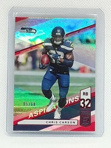 Chris Carson 2019 Donruss Elite Football ASPIRATIONS RED (/68) Seattle Seahawks - Bild 1 von 2