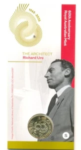 2025 Uncirculated $1 Coin on card 60th Anniversary RAM "S" Mintmark - Architect - Picture 1 of 2