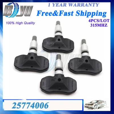 4X Nuevo Sensor Monitor de Presión de Neumáticos TPMS 25774006 Para Cadillac Chevrolet GMC Foto 1 de 4
