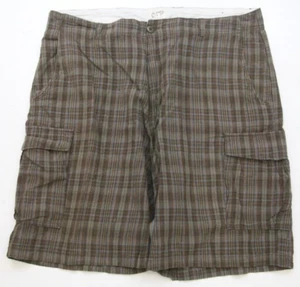 OTB Brown Flat Front Mans Ramie Cotton Cargo Dress Shorts 40" Waist x 11" 1492 - Picture 1 of 4
