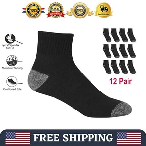 Men'S Big and Tall Ankle Socks 12 Pack - Picture 1 of 6