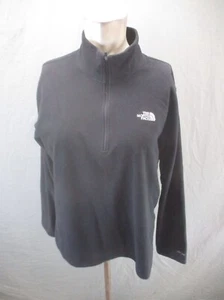 The North Face Size XL Boys BLK 1/2 Zip Stand Collar Gym Athletic Pullover 250 - Picture 1 of 11