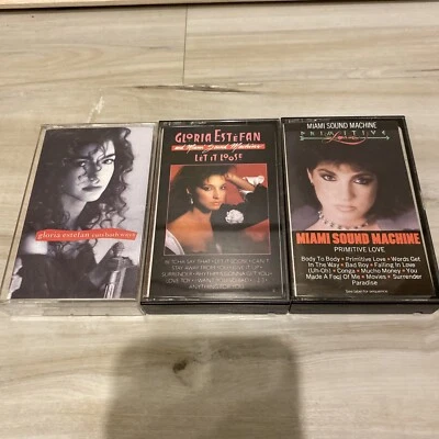 Gloria Estefan Miami Sound Machine 3 Cassette Lot Primitive Love Cuts Both Let - Image 1 of 4