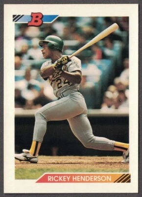 1992 Bowman #166 Rickey Henderson - Image 1 of 2