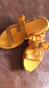 Sorel Kinetic Impact Sandals 8 Electric Mango Slingback Strappy Open Platform - Picture 1 of 8