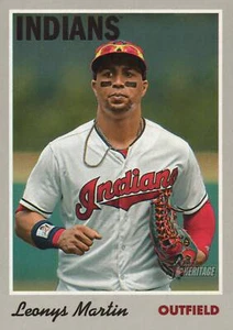 2019 Topps Heritage # 27 Leonys Martin Cleveland Indians - Picture 1 of 2