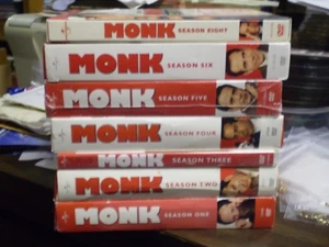 (7) Monk Season DVD Lot: Seasons 1, 2, 3, 4, 5, 6 & 8 w/Slipcovers Tony Shalhoub - Picture 1 of 1
