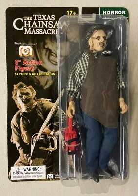 Figura de acción MEGO Horror Series Texas Chainsaw Massacre Leatherface 8" sin usar, en caja Foto 1 de 4
