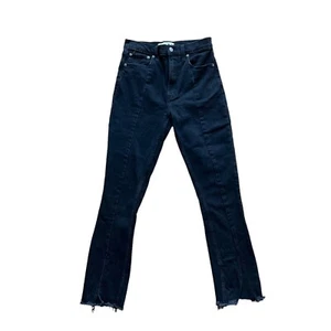 Abercrombie and Fitch The Skinny High Rise Black Jeans Size 26/2 Raw Hem - Picture 1 of 10