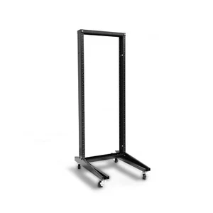 28U Movable 19inch 2 Post Open Frame Heavy Duty IT Network Data Server Rack 56"H - Picture 1 of 11