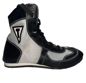 Title Boxing Size 3 Boxing Shoes Black & White - Picture 1 of 10