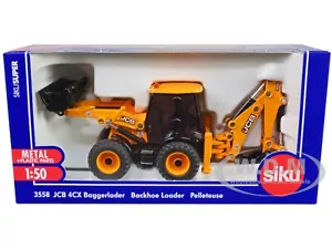 JCB 4CX BACK HOE LOADER YELLOW 1/50 DIECAST MODEL BY SIKU 3558 - Picture 1 of 6