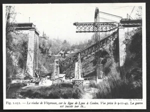 1949 -- LE VIADUC DE VEZERONCE . ETAT AU 9 NOVEMBRE 1945 . 4C208 - Picture 1 of 1