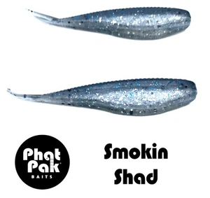 Zoom Tiny Fluke Style Soft Jerkbait 2.5" 30ct LiveScope FFS señuelo de pesca de lubina - Imagen 1 de 29