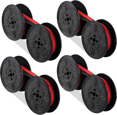 4 Pairs Universal Typewriter Ribbon Replacement Pack for Most Typewriters - image 1 of 4