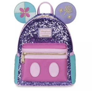 Disney Parks Loungefly Mickey Small World Main Attraction Mini Backpack New - Picture 1 of 4