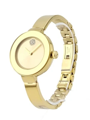 Movado Bold Women's Gold Dial Gold Stainless Steel Bangle Watch - 3600201 - Image 1 of 4