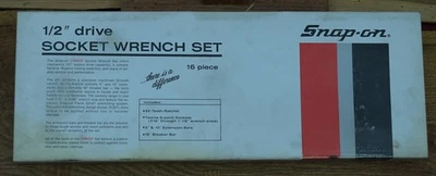 Juego de llaves de vaso Snap-on 316MSP 16 piezas 1/2" en caja de fábrica ¡BONITO! Foto 1 de 4