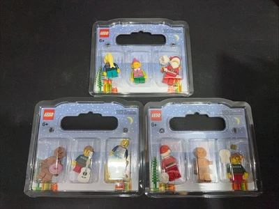 Lego Holiday Christmas Gingerbread, Santa, Elf, Kids Minifigures Lot Of 9. - Image 1 of 4
