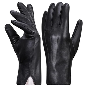 Leather Gloves for Women's,Winter Rabbit Fur Lined Soft Genuine Leather Glove... - Picture 1 of 7