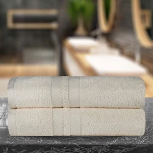Cotton Quick-Drying 2 Piece Absorbent Solid Bath Sheet Set - Picture 1 of 45