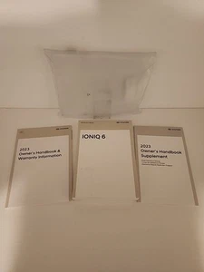 2023 hyundai ioniq 6 owners manual with supplements & clear case - Free US Ship - Picture 1 of 3