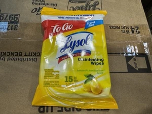 Lysol disinfecting wipes - To-Go Flatpack 15 Count - Picture 1 of 3
