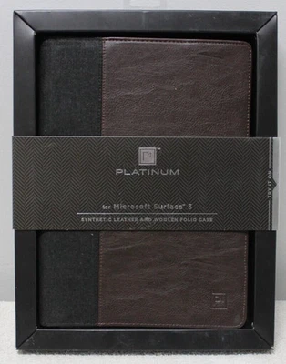 Microsoft Surface 3 Case-Leather/Felt-PT Platinum-MMS3LF2-Brand New in Box - Image 1 of 4