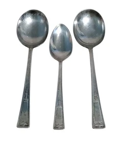 1835 R Wallace Spoon Lot 3 Ct Silverplate Buckingham Palace Monogramed with "A" - Picture 1 of 4